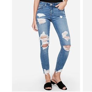 Express Distressed Ankle Legging